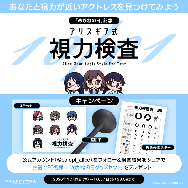 特設サイト「アリスギア式視力検査」概要